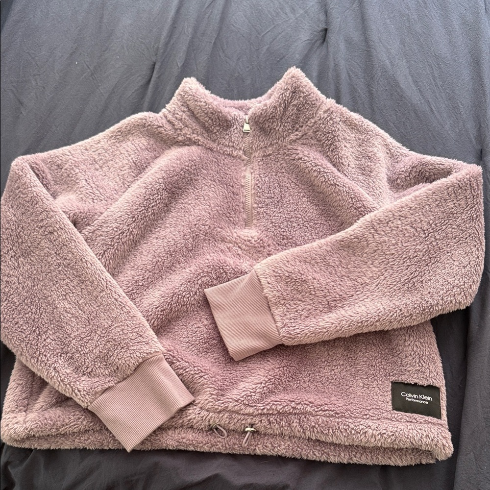 Calvin Klein Mauve Fleece Half-Zip
